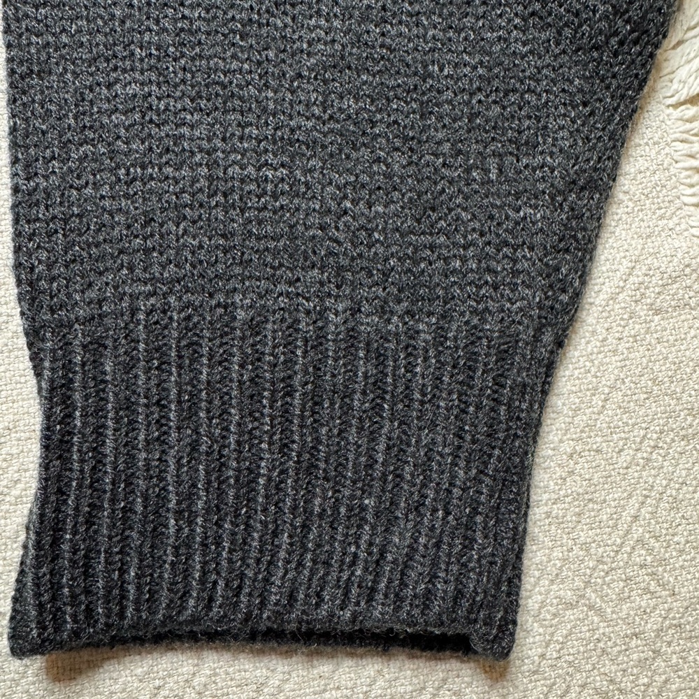 VTG 90s Jantzen Men’s Grey Cable Knit Vneck Cardigan Sweater L - Picture 3 of 7